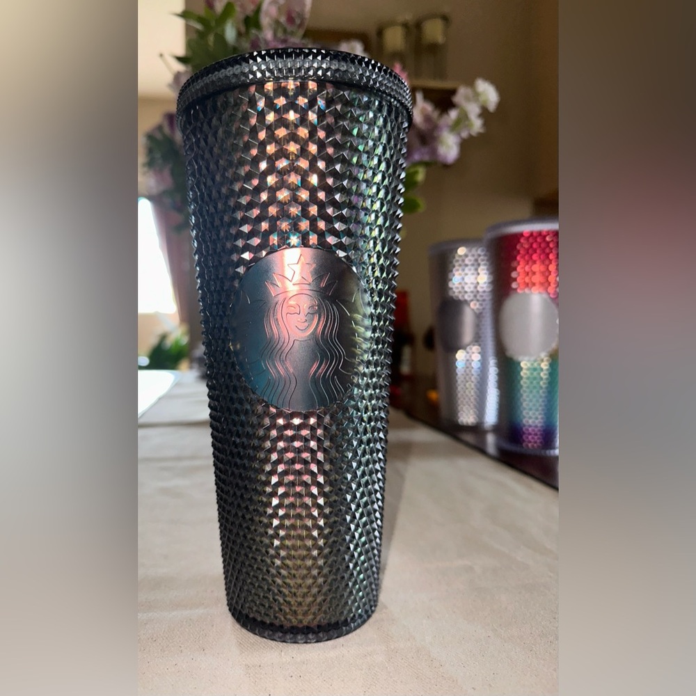 Iridescent Black Studded Starbucks 24oz Tumbler